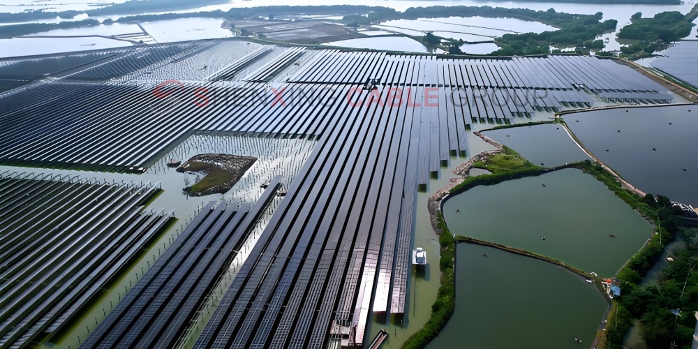 Shenxing Cable Group assisted Guangdong Zhanjiang Donghai Island Dingrui 52MW fishery-light complementary photovoltaic power station project